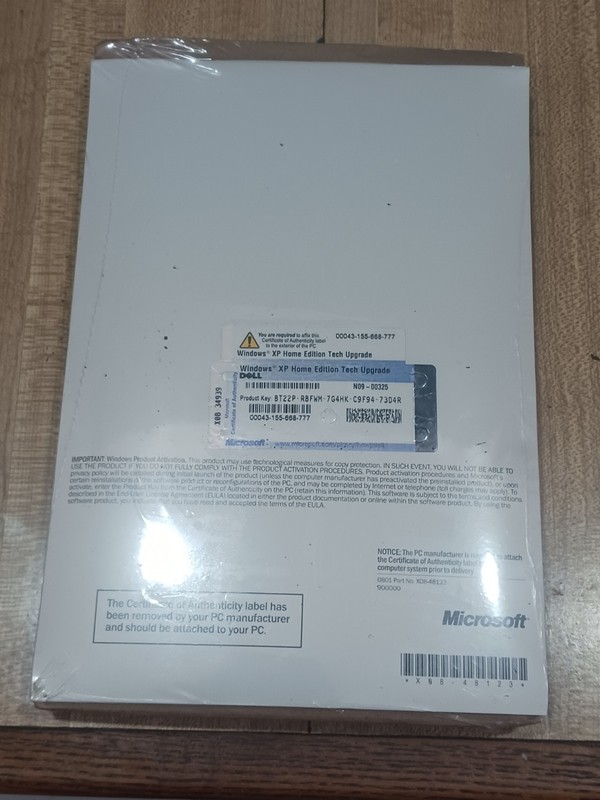 Windows XP Home Edition TECH Upgrade, New Sealed N09-00325