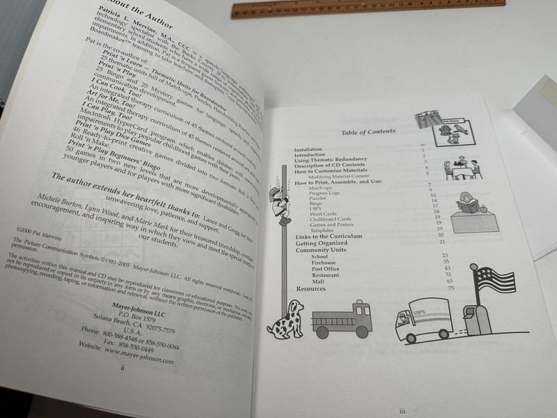 Print 'n Learn Community Units use with Boardmaker Disc Manual Mayer-Johnson gallery