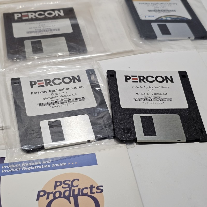 Percon Portable Application Library Floppy Disks Lot Topgun Scanner gallery