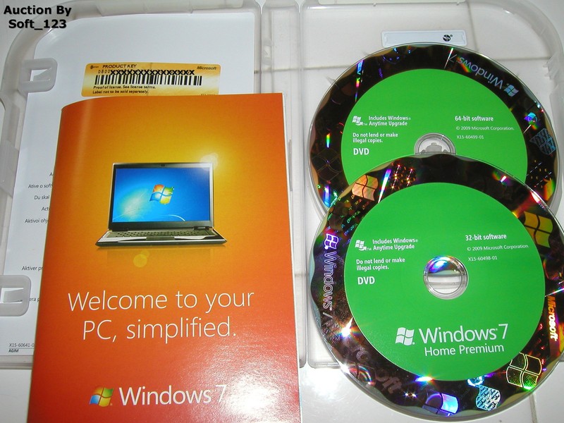 Microsoft Windows 7 Home Premium Full 32 Bit & 64 Bit DVD MS WIN =BRAND NEW BOX= gallery