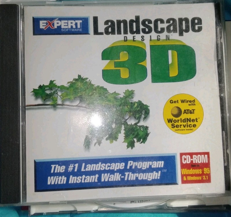 Vintage Expert Landscape Designs 3D For Windows 95 & Windows 3.1 Open Box