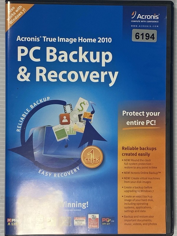 VINTAGE | ACRONIS TRUE IMAGE PC BACKUP & RECOVERY SOFTWARE HOME 2010 DVD gallery