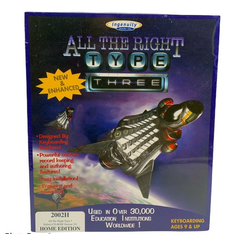 All The Right TYPE THREE Home Ed Plus CD-ROM Ingenuity Works Factory Sealed NEW!
