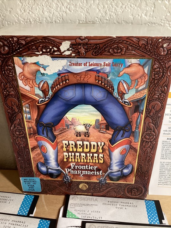 Freddy Pharkas Frontier Pharmacist Big Box MS DOS 5.25 Sierra (1993) gallery