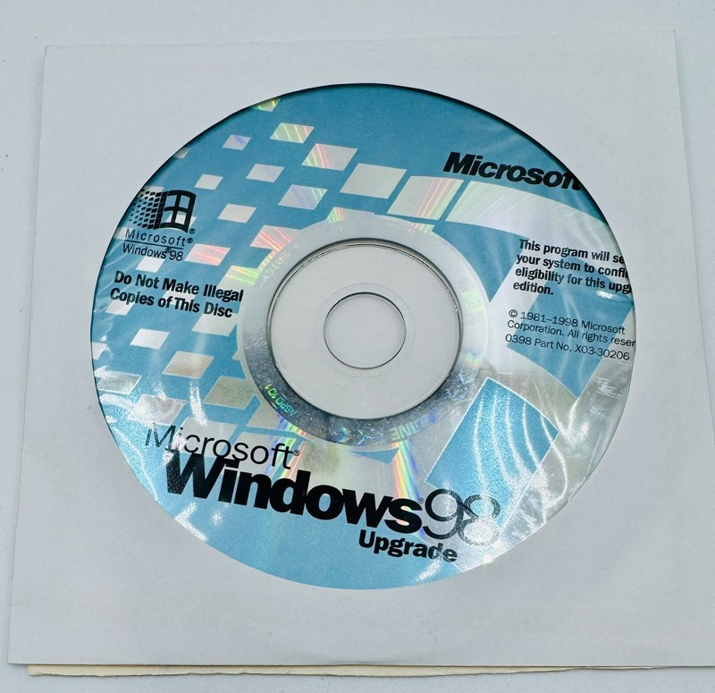 Microsoft Windows 98 upgrade w/ Product Key
