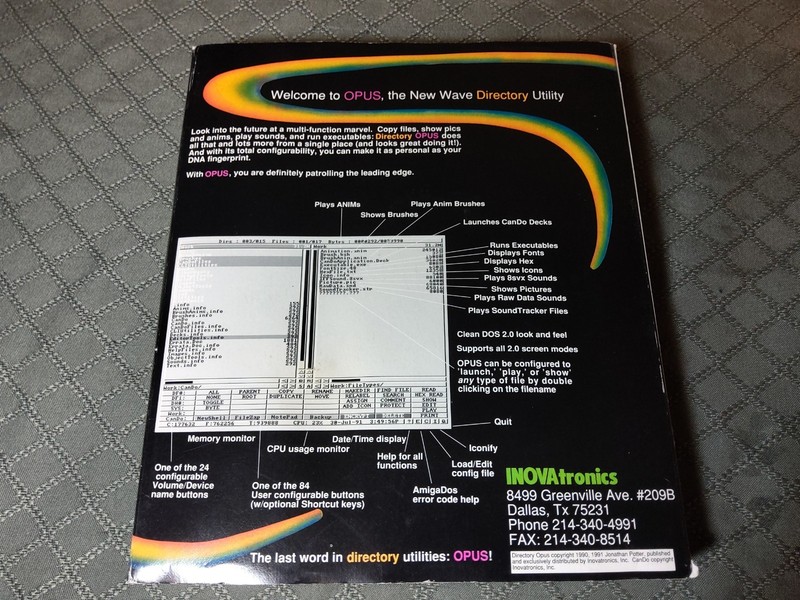 Vintage Opus Directory Commodore Amiga File Directory Software W/Diskette gallery
