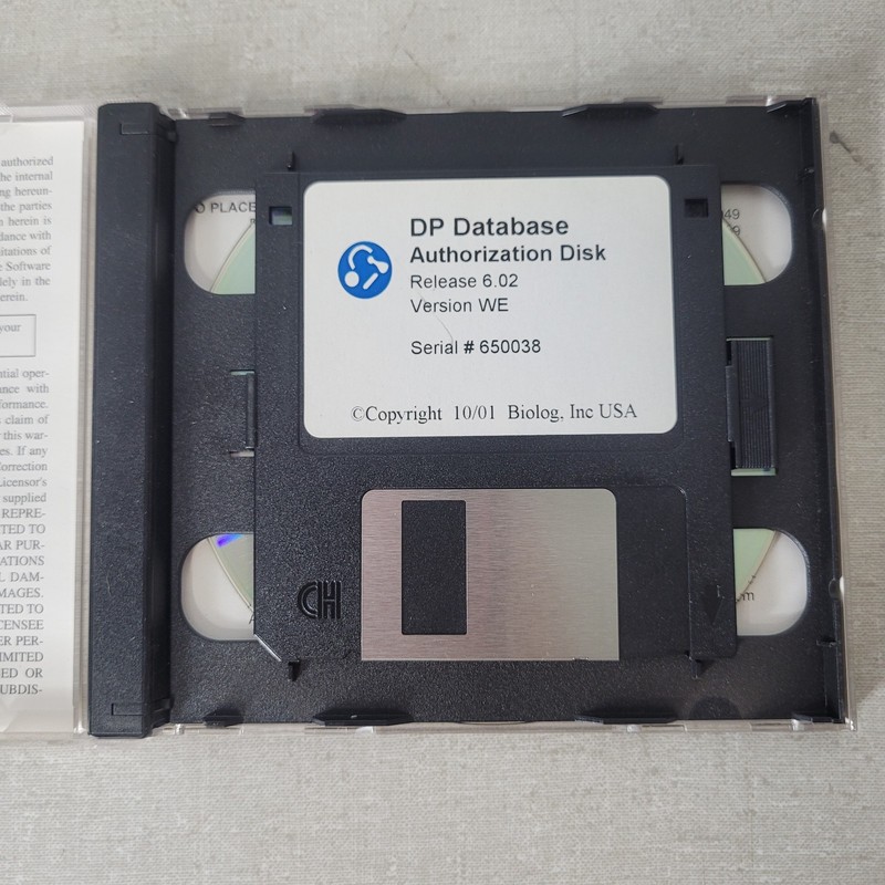Biolog 650038 DP Database 6.p2 WE Program CD w/ Authorization Floppy Disk gallery