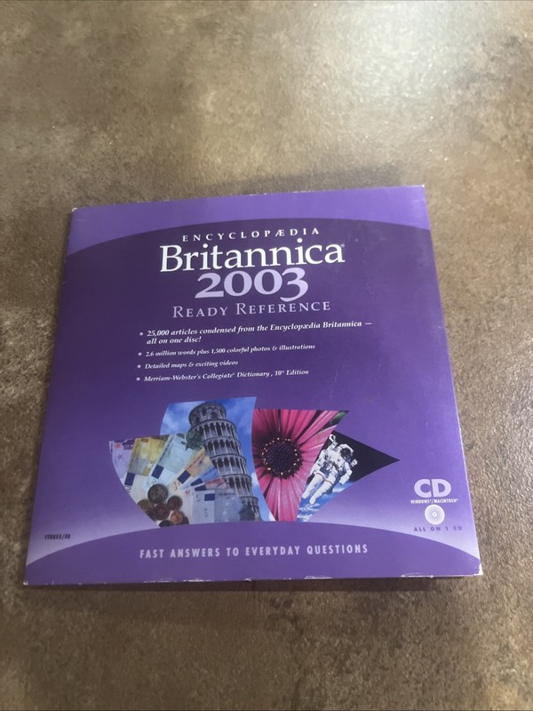 Encyclopedia Britannica 2003 Ready Reference CD