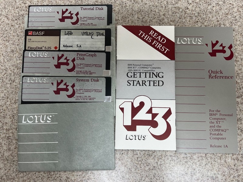 Lotus 1-2-3 Software: Release 1A and Release 3.1 Upgrade. US shipping included. gallery