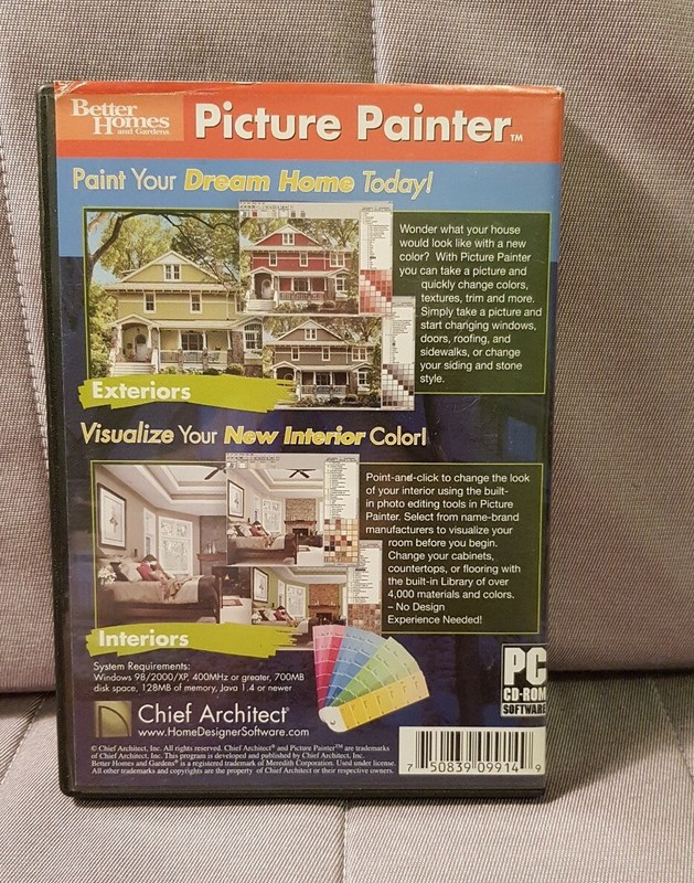 PICTURE PAINTER Better Homes and Gardens, Home Painting Software, PC CD-ROM gallery