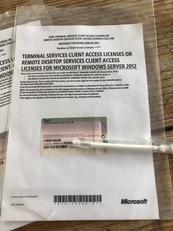Windows Server 2012 / 2012 R2 Terminal Server / RDS 5 Series USER Cal