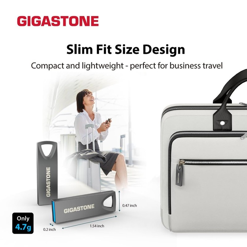 GIGASTONE 128GB Slim Fit Flash Drive (2 Pack) Z70 USB 3.2 Gen 1, 120MB/s Ultr... gallery