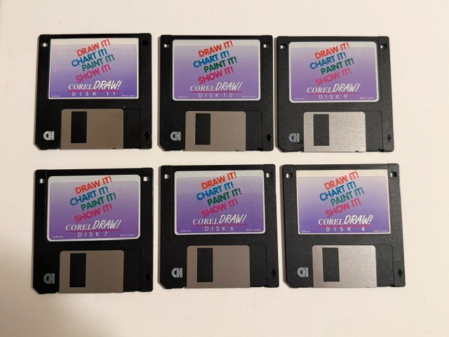 CorelDRAW! 3.0 Boxed Complete PC Software Windows Floppy Disk Vintage gallery