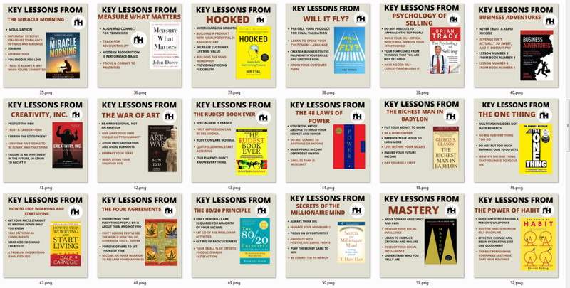 99 Key Lessons From Famous Self Help Books infographics Images Vol 2 gallery