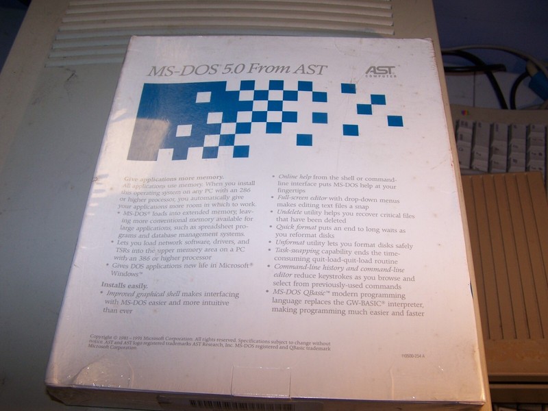MS-DOS 5.0 from AST on 5.25 disks - New Old Stock gallery