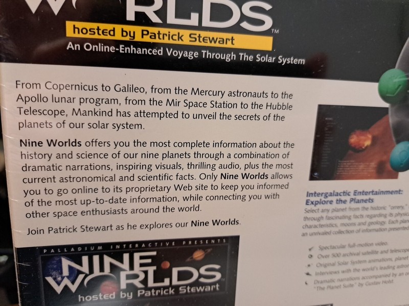 Nine Worlds, Hosted By Patrick Stewart. Online - Enhanced Voyage, 1996 BIG BOX gallery