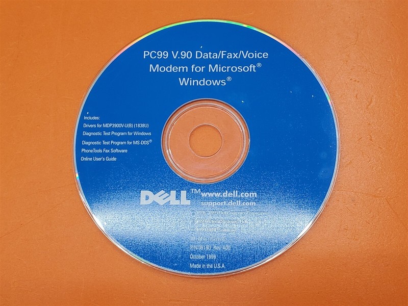 ⭐️⭐️⭐️⭐️⭐️ Dell PC99 V.90 Data/Fax/Voice Modem For Microsoft Windows Disc Only