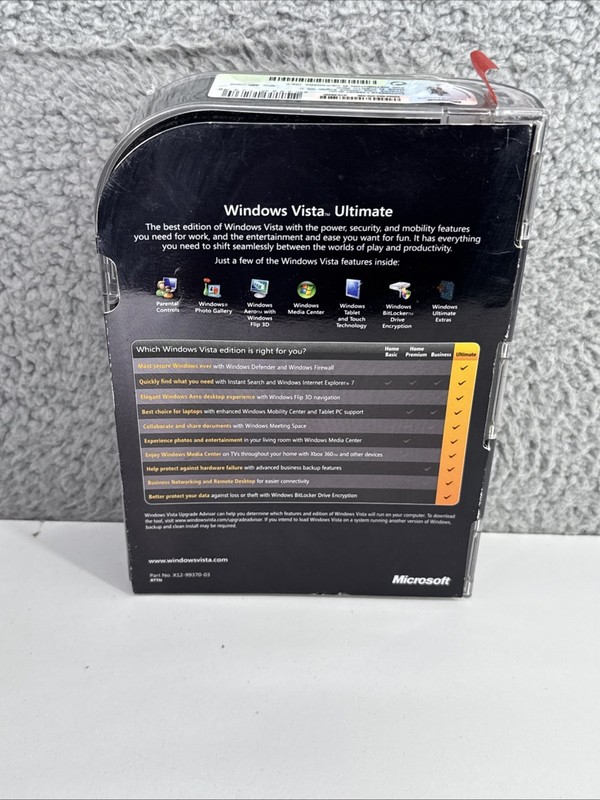 Microsoft Windows Vista Ultimate Retail Box 32 & 64-bit with Key gallery