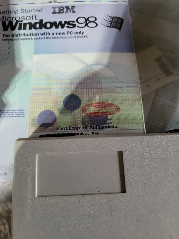MICROSOFT WINDOWS 98 - [Unopened] Includes Product Key IBM NO CD JUST KEY gallery