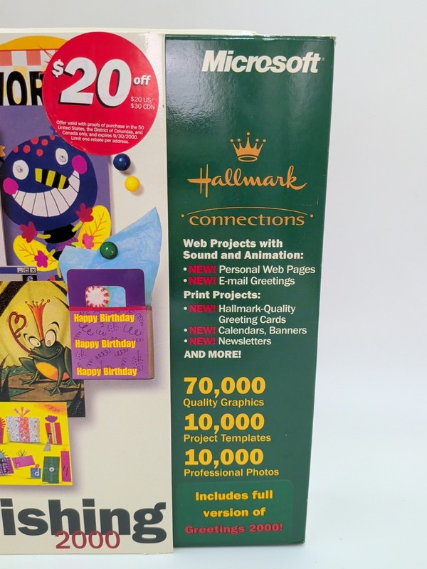 Microsoft Home Publishing 2000 Graphics Studio Hallmark Connections 3 CD-ROM gallery