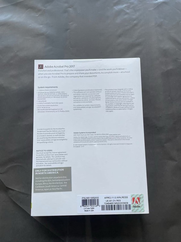 Adobe Acrobat Pro 2017 Full Version For 2 PCs Permanent Version For Windows DVD gallery