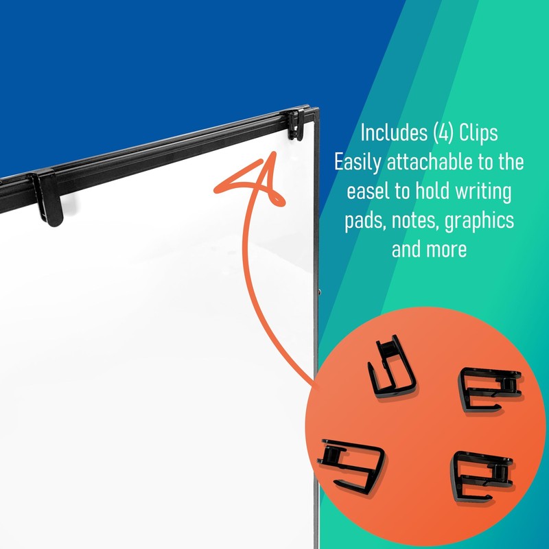 Flipside Products 24 X 36 Double-Sided Magnetic Dry Erase Black Aluminum gallery