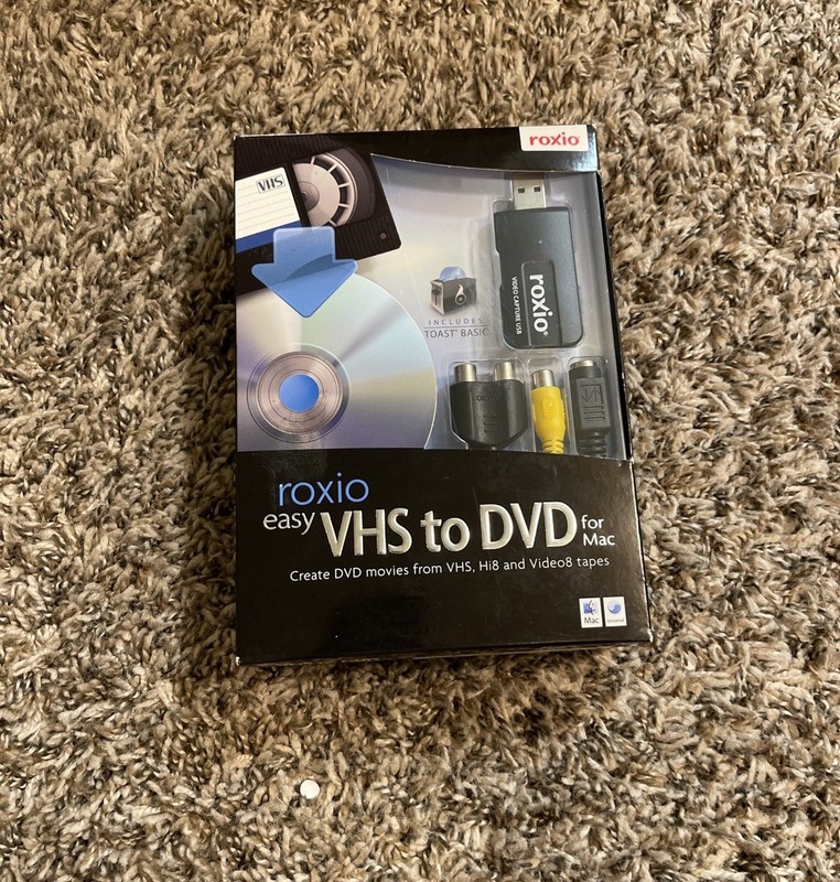 Roxio Easy VHS to DVD Converter For Mac – VHS, Hi8 and Video8 Tapes New Sealed