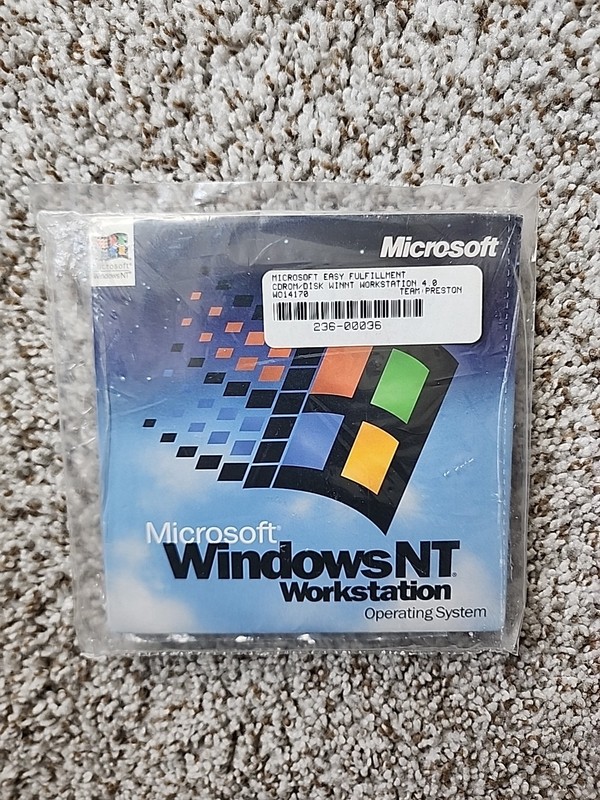 Microsoft Windows NT Workstation 4.0 CD And 3-Pack Set Up Floppy Disks – NEW