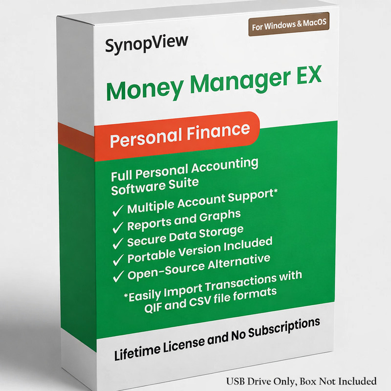 Money Manager Ex – Personal Accounting, Banking And Budgeting Software 2026 USB