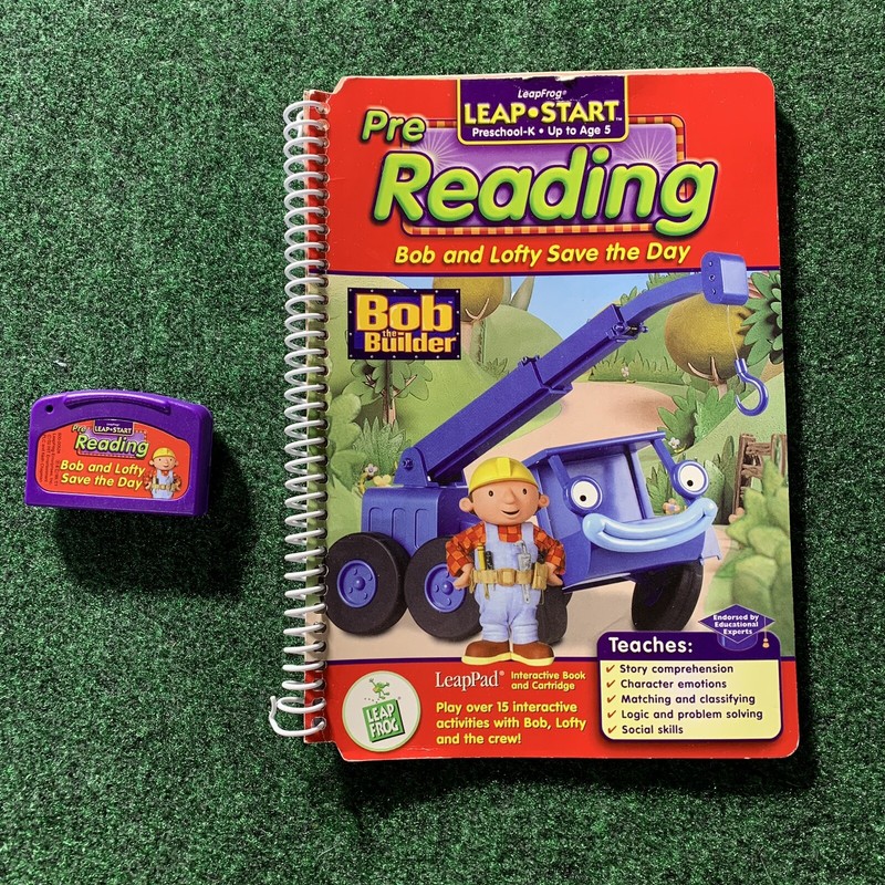 Bob The Builder Reading Book Cartridge LeapFrog Leap Start Pre Reading Lofty