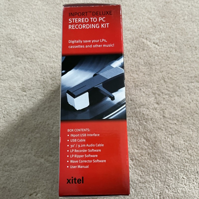 Xitel Inport Deluxe Stereo To PC Audio Cassette Recording Kit Converter Open Box gallery