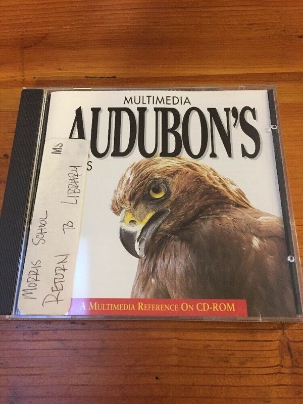 Vintage 1994 Multimedia Audubon Birds Octavo DOS Mac Reference Software Disc CD