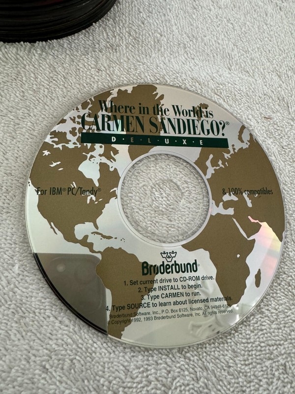 Where in the World is Carmen Sandiego? Deluxe 1992 Broderbund IBM PC/Tandy