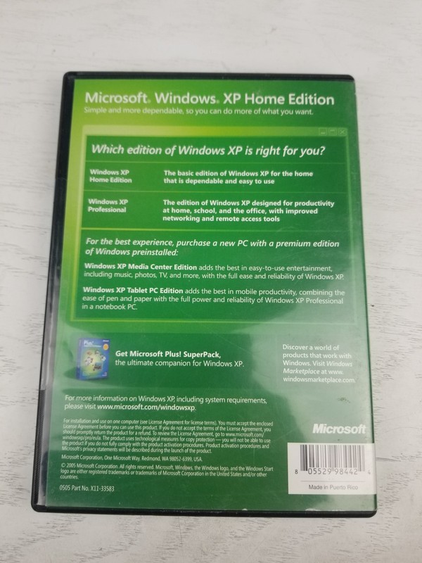 Microsoft Windows XP Home Edition upgrade retail package Service Pack 2 SP2 gallery