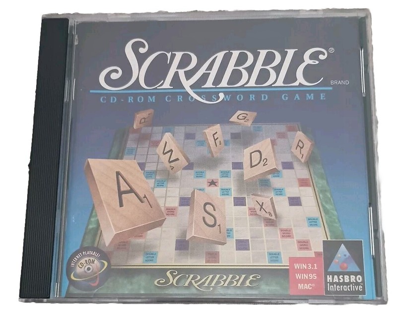 Scrabble Hasbro CD-ROM Crossword Game for Windows 3.1 95 and MAC
