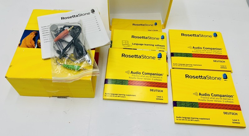 Rosetta Stone Deutsch Levels 1, 2 & 3 Version 3 German w/Headset