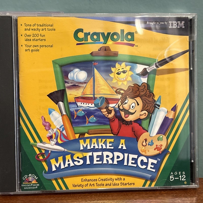 Pair CRAYOLA - Make a Masterpiece (CD-ROM 1998 IBM) Alphabet Coloring Book 2002 gallery