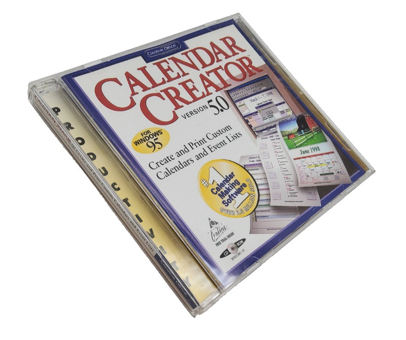 Calendar Creator 5.0 CD-ROM for Win 95 – Custom Calendar & Event Maker Software