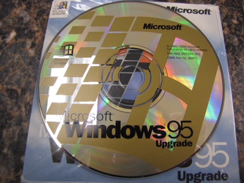 Rare Vintage Microsoft Windows 95 Upgrade CD-ROM W/Product Key - JD494 - New gallery