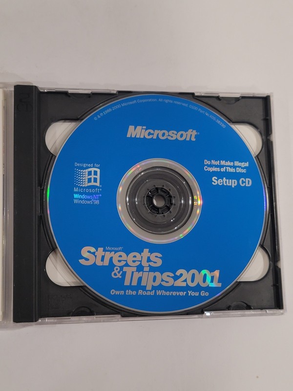 Vintage Microsoft Streets & Trips 2001 PC CD-ROM Software Program 2 Discs gallery
