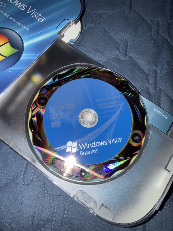 Microsoft Windows Vista Business SP1 DVD w/ Product Key Complete Retail CIB gallery