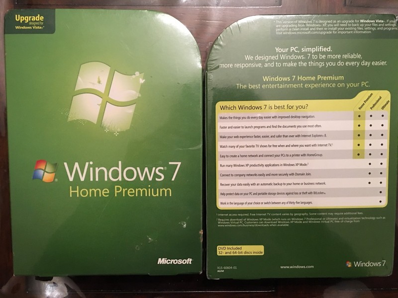 Microsoft Windows 7 Home Premium, Upgrade, SKU GFC-00020, Sealed Retail Box gallery