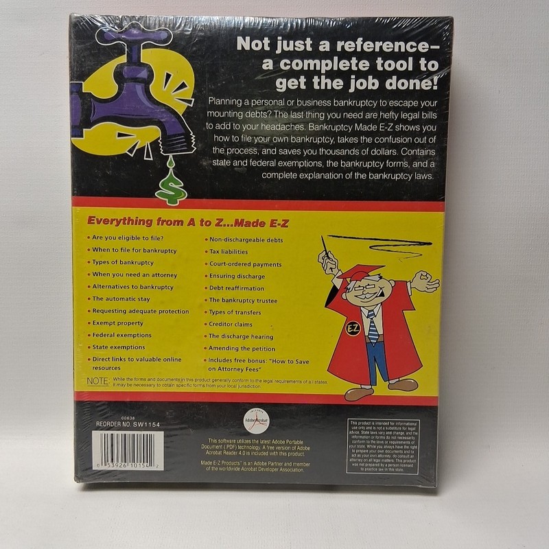 Bankruptcy Made E-Z Windows And Macintosh Compatible Vintage PC CD-ROM Software gallery