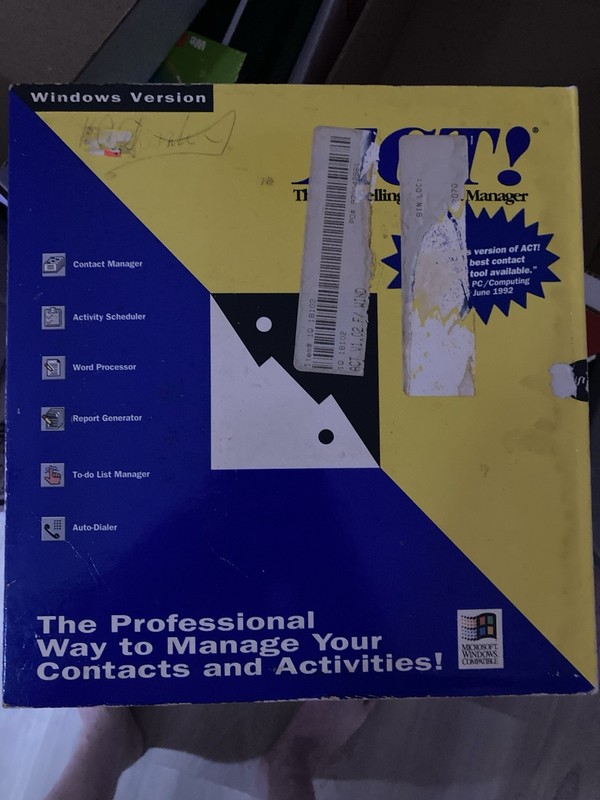 RARE 1992 Windows-version Act! contact manager