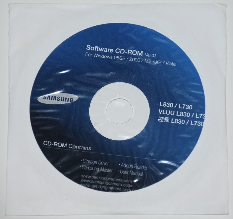 Samsung Software CD-ROM Ver.03 For Windows 98SE 2000 ME XP Vista Great Condition