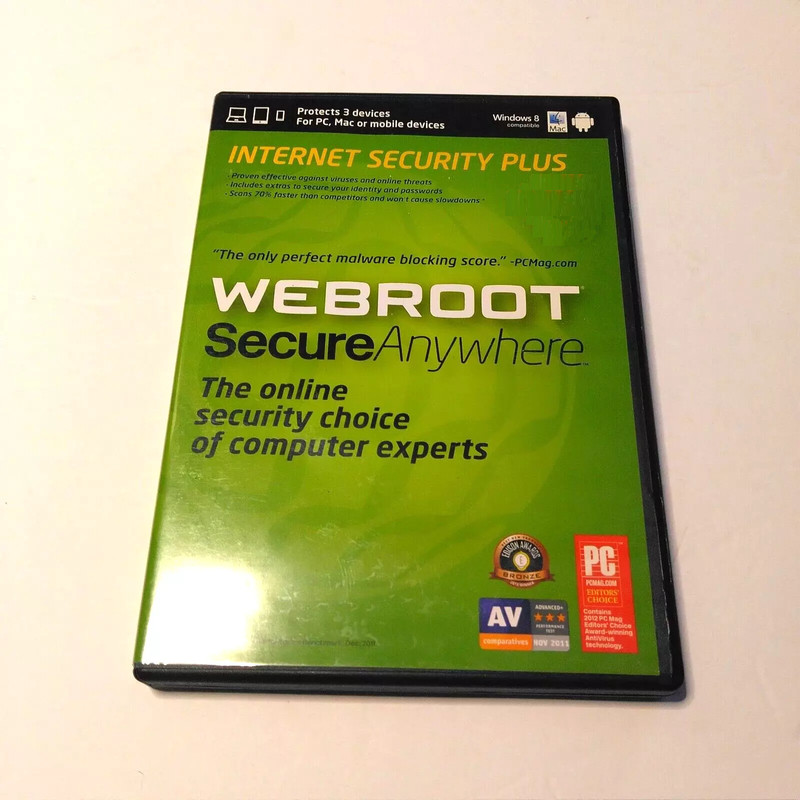Reg # 3 PC’s Webroot Secure Anywhere Internet Security Plus Win-Mac-Mobile