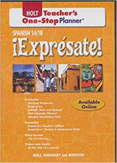 Holt Spanish 1A/1B: Expresate: Teacher’s One-Stop Planner PC MAC CD ExamView +