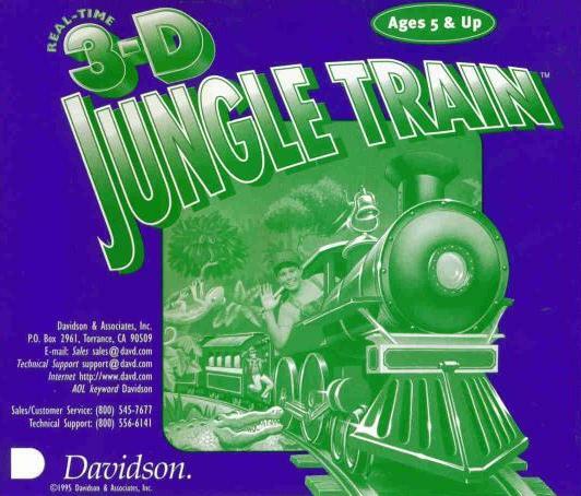 3D 3-D Jungle Train PC CD kids build ride railroad engineer tracks animal game!