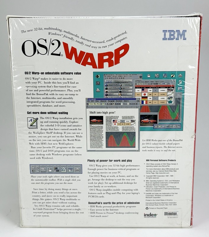 NEW SEALED IBM OS/2 Warp Connect Version 3 3.5" Disk Vintage Computer Software gallery