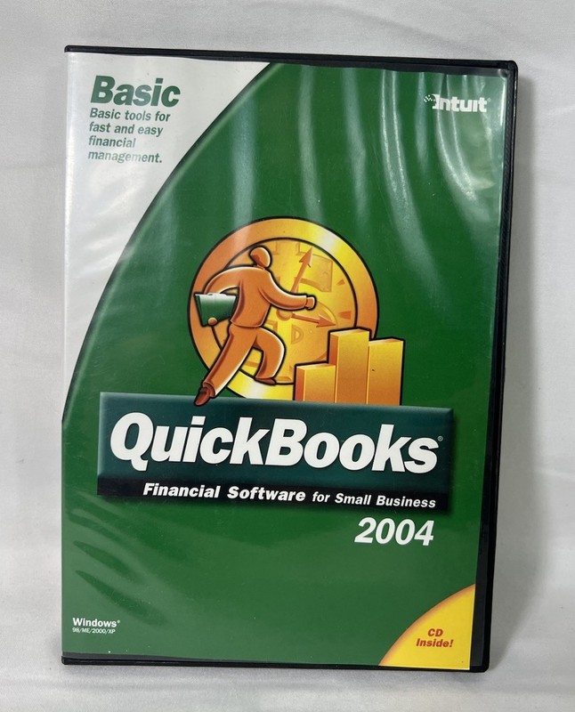 Quickbooks Basic 2004 Financial Software For Small Business w Product Serial Key